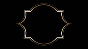 Animated Metal Gold Ornamental Frame Template for Islamic and Traditional Concept Designs. - Powered by Shutterstock - Get 15% off with code: PIKWIZARD15