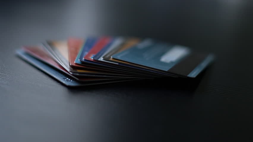 Various types of bank and credit cards