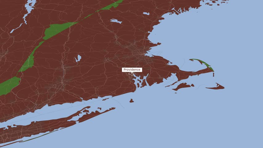 Rotating map of Providence City, USA