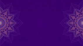 Celestial Orchid Radiance Of Animated Luxurious Mandala Lines and Patterns Horizontal Looping Animation Blank Video Background