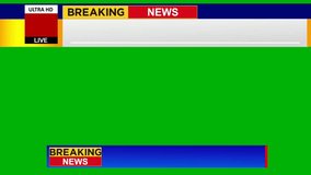 Breaking news live animation. Business technology news background splash screen. Available in Full HD and HD video render footage with chroma key green screen