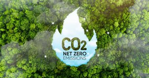 Net zero emissions .CO2 reduce conceptNet zero emissions,environment of ESG, co2, company circular and clean zero. Technologies Environment, Organization Sustainable development . 4K video