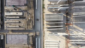 Top view of Precast concrete wall panel for construction building site in warehouse factory. Precast concrete manufacturing products on prefabricated house factory. concrete and construction industry. - Powered by Shutterstock - Get 15% off with code: PIKWIZARD15