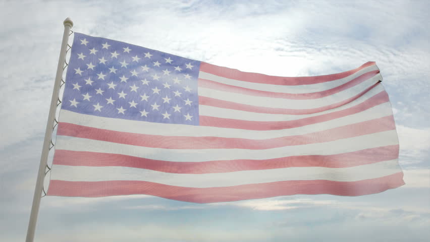 USA flag - HD loop