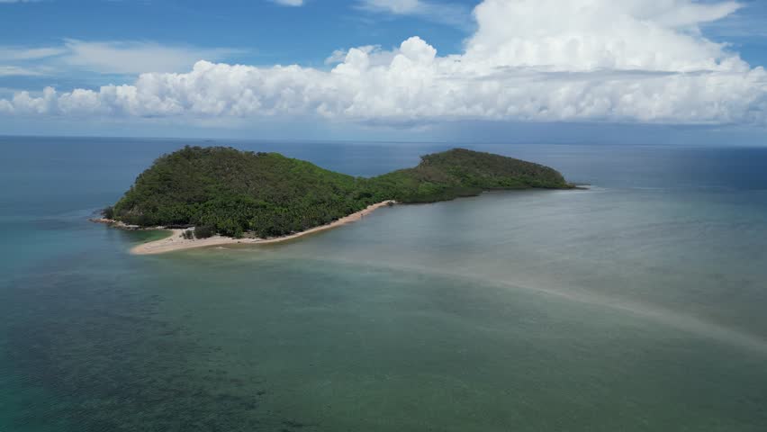 Double Island from above, Far North Queensland on a Sunny Day