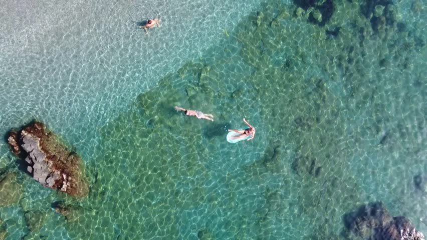Aerial view of Scalea beach, Calabria, Italy