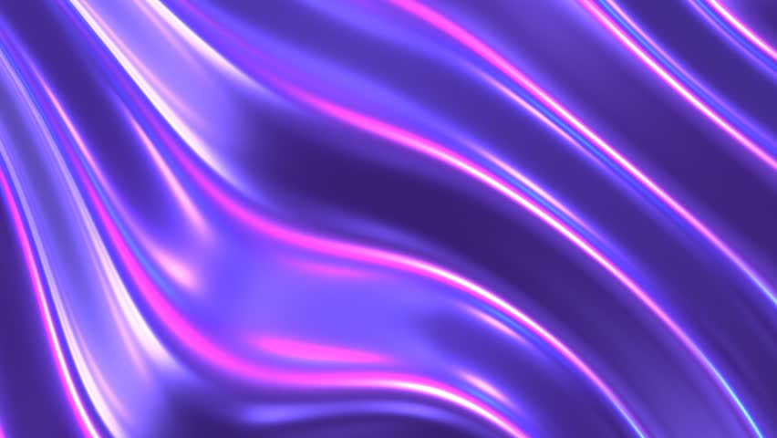 Purple blue shiny wavy background, latex  glossy neon colors lustrous texture pattern background animation, shiny and glossy metallic 4K video animation. Royalty-Free Stock Footage #3411445707