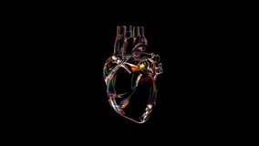 looped 3d animation. The heartbeat of a glass human heart - Powered by Shutterstock - Get 15% off with code: PIKWIZARD15
