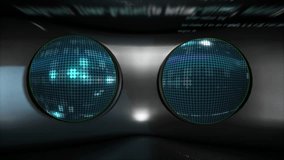 stylized dots pattern overlay on metaverse text moving inside vr glasses. Modern digital animation with programming overlay and interactive items in background - Powered by Shutterstock - Get 15% off with code: PIKWIZARD15