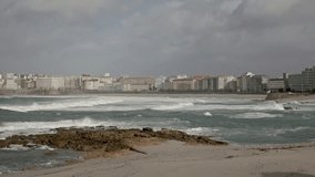 City on the Surf's Edge: A Stormy Dance of Urban Waves