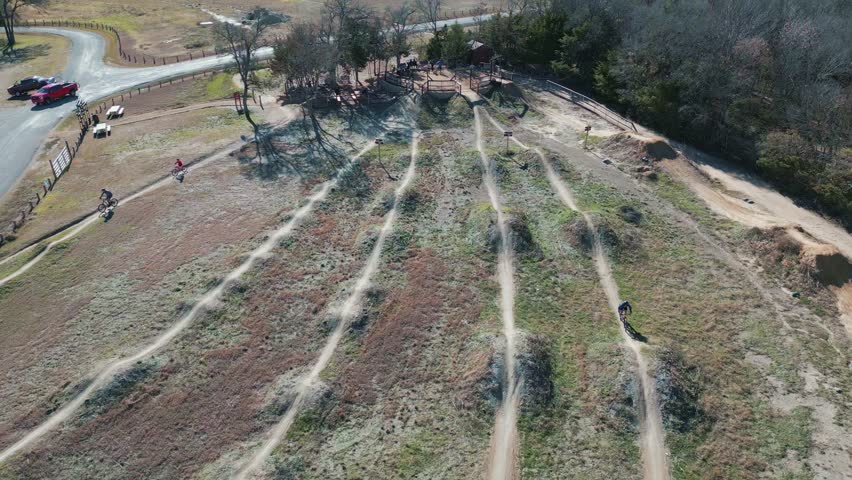 Motocross Dirt Bike Course at Erwin Park in McKinney, Texas