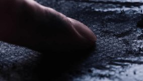 Close up of artist's fingers drawing with charcoal on texture paper. - Powered by Shutterstock - Get 15% off with code: PIKWIZARD15