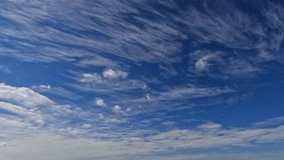 sky timelapse with nice light clouds in sky - loop video