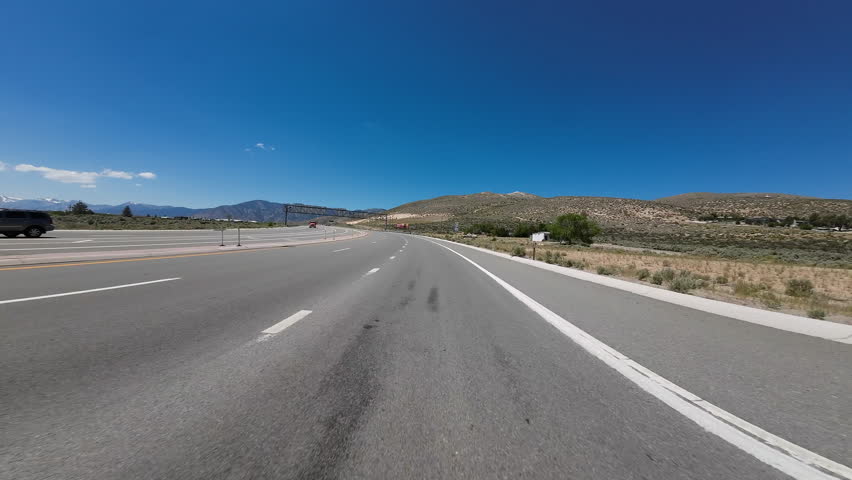 Lake Tahoe Highway 50 West Carson City to Glenbrook 01 Front View Driving Plates Nevada USA Ultra Wide