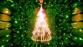 Christmas tree rotating on futuristic technology abstract green background. Christmas and New Year seamless looping animation. Christmas Card 2024. Abstract Christmas disco ball - Powered by Shutterstock - Get 15% off with code: PIKWIZARD15