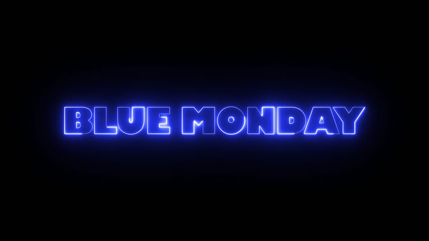 BLUE MONDAY v3 Neon Title 4k Resolution