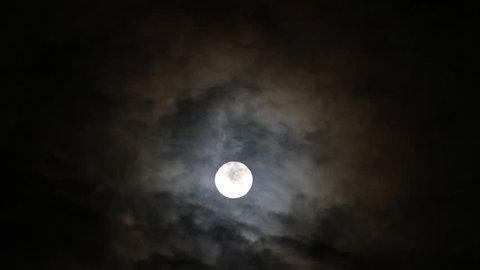 full moon light and cloudy 