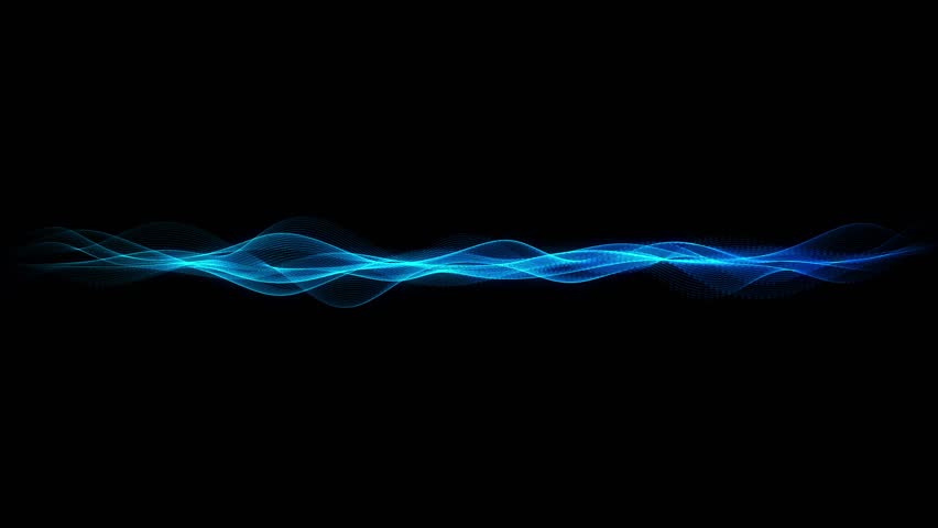 Abstract blue swirly lines. Futuristic technology, digital background. Colorful glowing neon light on black background. Abstract background. Digital equalizer, wave technology. 3d render Royalty-Free Stock Footage #3412404295