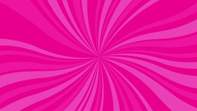 Hot pink barbie background Animated Modern comic style central concentrated rotating lines Pink futuristic radial 