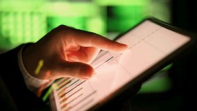 Business finance data analytics graph chart report, man typing computer keyboard investment data digital GDP marketing KPI sale chatbot report financial management technology virtual screen - Powered by Shutterstock - Get 15% off with code: PIKWIZARD15