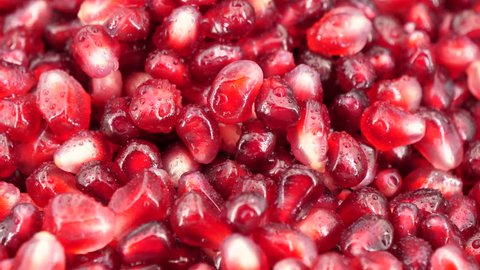 Pomegranate Seeds as not loopable roating Prores 422 10 Bit UHD 4K Stock Video