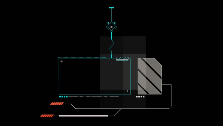 Hud callout black and white for screen, scoreboard, modern technologies
