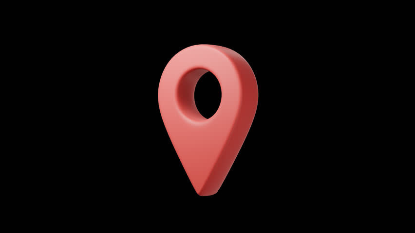 Location icon on transparent background. Simple looped animation. 3d rendered movie clip with alpha channel	
 Royalty-Free Stock Footage #3412953201