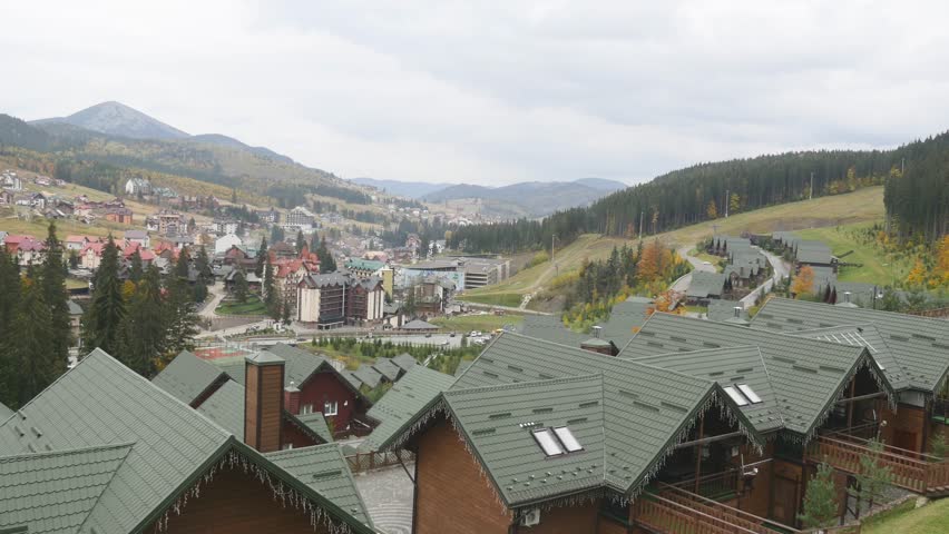 autumn mountains shooting from the lift