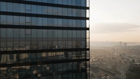 Istanbul's glass and concrete skyscrapers, home to offices, hotels, and residential complexes. Aerial drone view - Powered by Shutterstock - Get 15% off with code: PIKWIZARD15