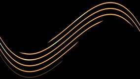 4k Luxury Gold Shiny Animation Motion graphic. Futuristic glowing minimal backdrop. Gold color. Wavy lines animated background. Luxury minimalism waves. Elegant glow for award graphic loop.