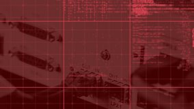 Animation of data processing against close up of computer server with internet cables and wires. Computer interface and business data storage technology concept - Powered by Shutterstock - Get 15% off with code: PIKWIZARD15