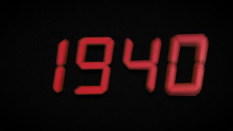 From 1940 To 2030 Countdown Loop. Choose Your Year: 2017, 2018, 2019, 2020… Clock Countdown Timer Digital - 4K Ultra Animation