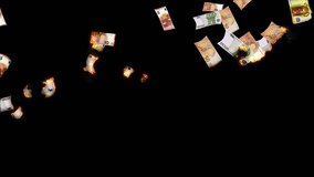 Euro banknotes fallen from the sky then got on fire burning until disappear for money loss concept - Powered by Shutterstock - Get 15% off with code: PIKWIZARD15