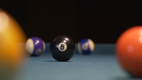 American Pool, the shot eight ball going in billiard pocket