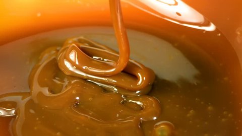 Caramel Dripping Thick Strand Slow Motion 400fps