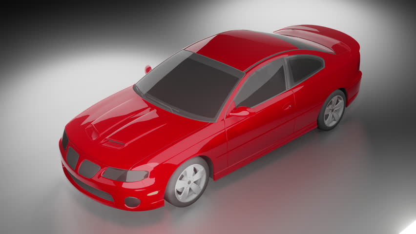 3d red Sports muscle car rotating on a 360 loop on shiny surface  Royalty-Free Stock Footage #3413870531