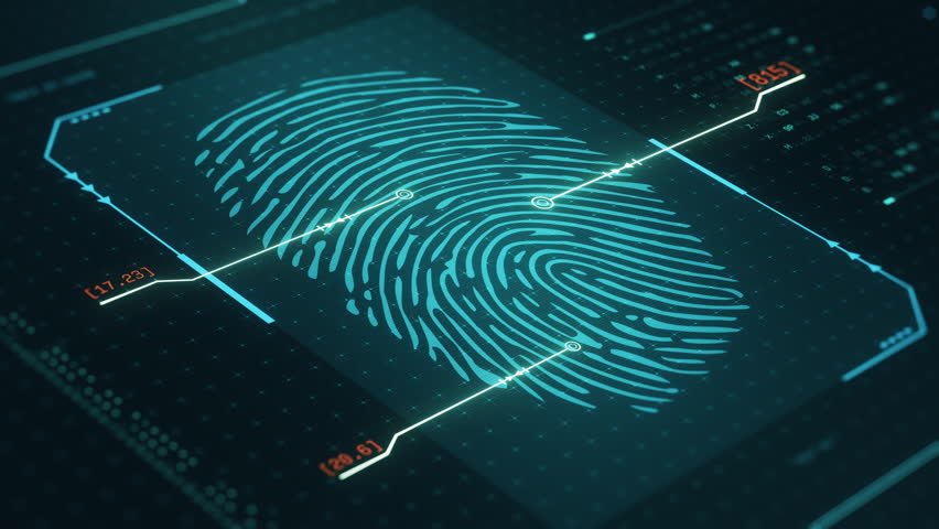 Biometric digital technology, fingerprint scanner, concept of cybersecurity and data protection, isometric view (3d render) - Powered by Shutterstock - Get 15% off with code: PIKWIZARD15