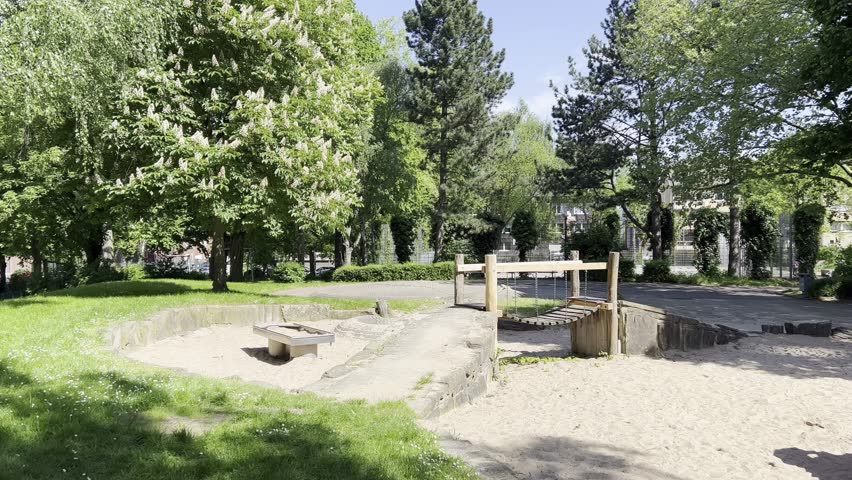 view of the playground and sandbox	
