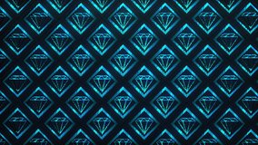 Hexagon background footage. Moving hexagons illuminated. Moving mosaic chaotic animation. Computer graphics background. Perfect for casino style games and beyond.
