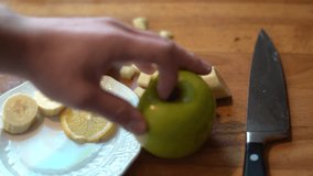 Chopping fruit, charcuterie board, fruit, snacks, healthy eating, knife, cutting, chopping fruit, food, board, wholesome ingredients, health - Powered by Shutterstock - Get 15% off with code: PIKWIZARD15