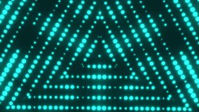 triangle shape Turquoise Teal Neon Lights lamps wall stage backlight dots technology Background: Captivating Fusion of Elegance and Vibrancy vj loop animation  Urban futuristic Visuals empty backdrop - Powered by Shutterstock - Get 15% off with code: PIKWIZARD15