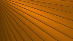 Orange roasted stripes 3d studio abstract background. Clean and bright space with lights motion. Shiny footage board banner with copy space for business presentation. Seamless loop 4k