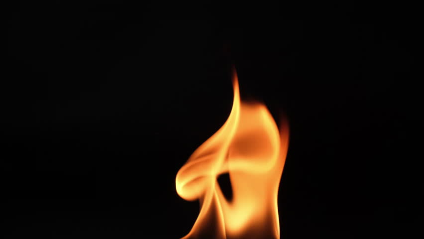 Hot flames on a black background. Beautiful flame of fire in the dark. Abstract of burning flames and smoke.