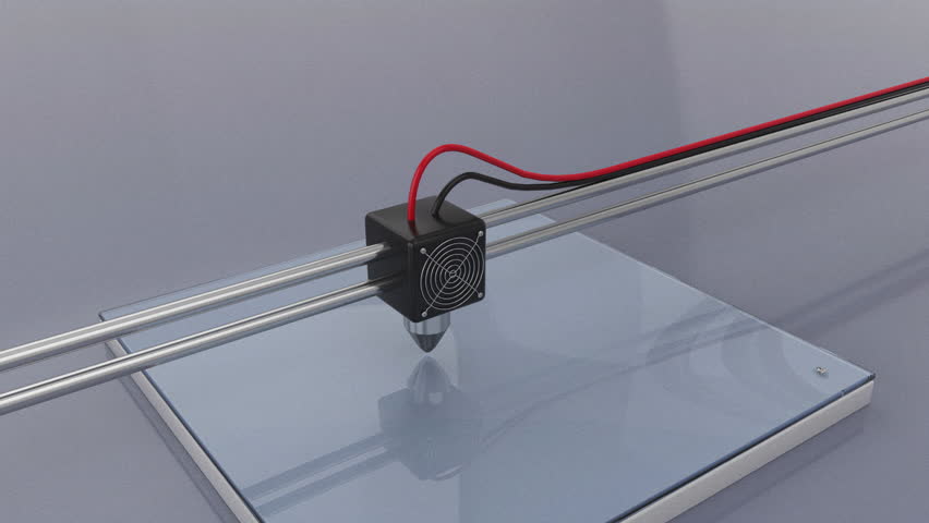 A 3D printing machine that prints a 3D word Royalty-Free Stock Footage #3414339379