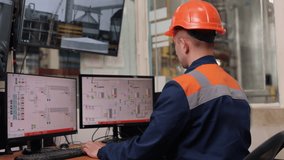 control system, monitoring program, Industrial worker. Inside control room, engineer operates diligently. - Powered by Shutterstock - Get 15% off with code: PIKWIZARD15