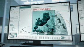 Animation Of Lungs On Computer Screen. 3d Visualization Of Lungs Based On Ct Scans. Medical Research Of Lungs In Modern Computer Software. Detection Of Covid-19. Coronavirus Diagnostics. Lungs disease - Powered by Shutterstock - Get 15% off with code: PIKWIZARD15