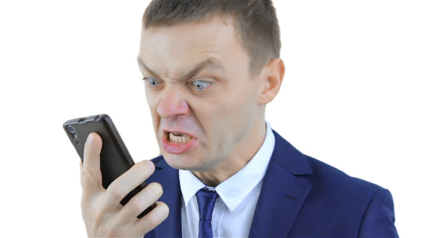 upset person on phone