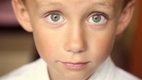 Portrait of a child. Full hd video