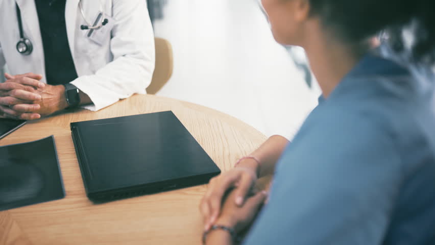 Doctor, handshake and meeting in agreement, teamwork or deal together with documents at hospital. Closeup of medical employees shaking hands in greeting, support or hiring table at healthcare clinic - Powered by Shutterstock - Get 15% off with code: PIKWIZARD15