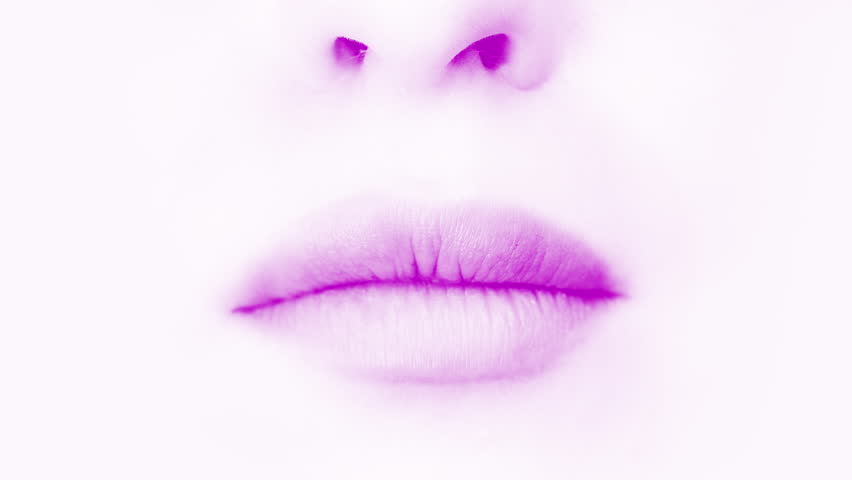 female lips in pink rotating